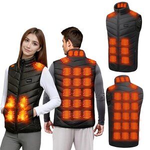 Heated Vest 28 Heating Zones 3 Levels Electric Warming Jacket Unisex